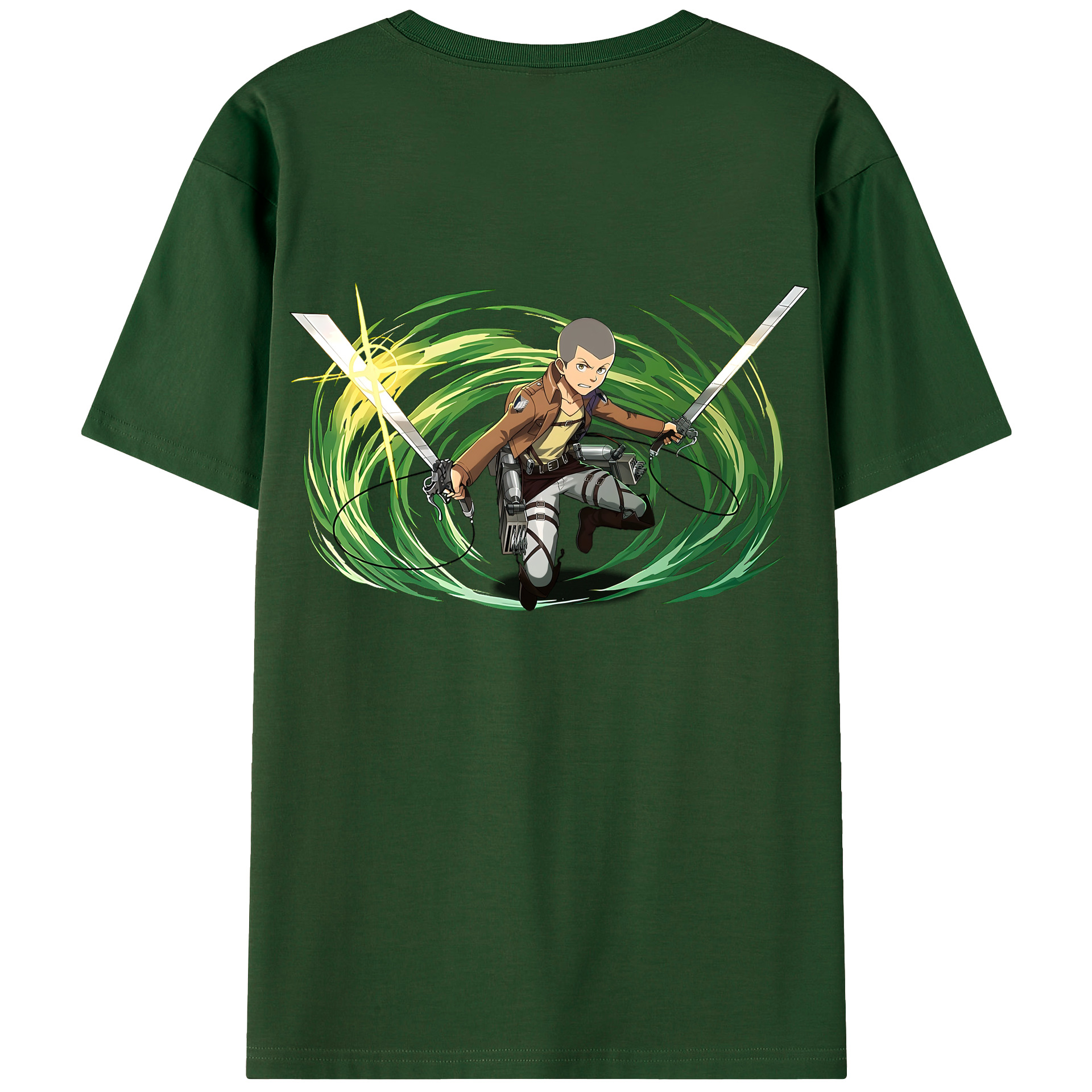 （画像用） 進撃の巨人 コニー·スプリンガー Attack on Titan Connie Springer 綿100％半袖Tシャツ（背面プリント）